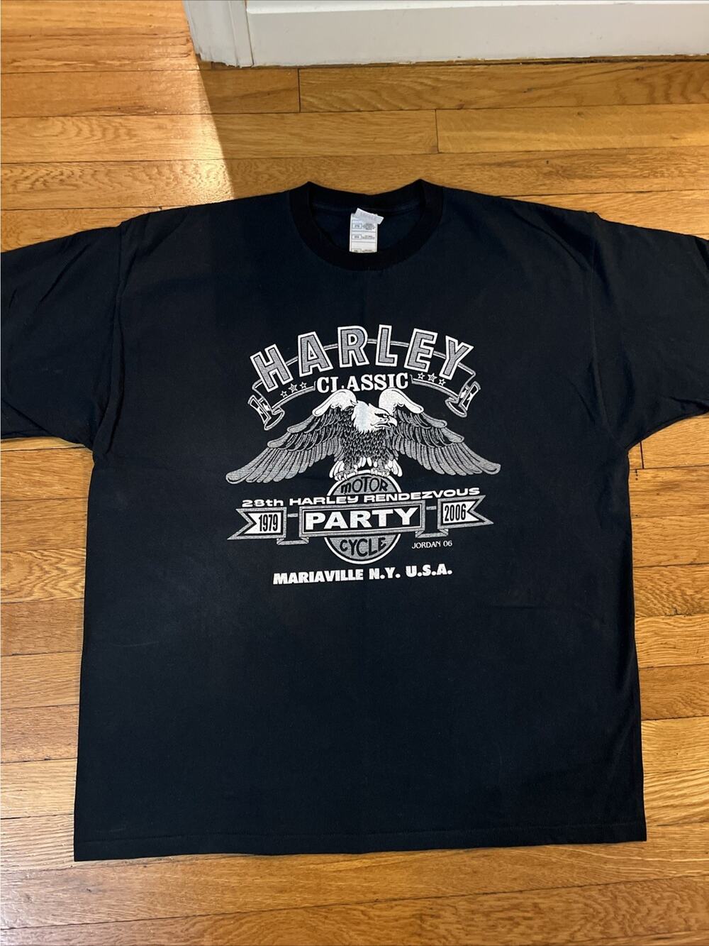 Harley Davidson Rendezvous Party 2006 Mariaville NY USA 2XL - Y2K Made In USA